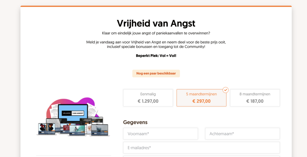 Mijn betaalpagina met Plug & Pay